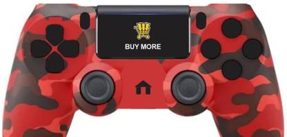 Buy more PS4 controller wireless bluetooth gamepad control dual vibration/headphones jack/touchpad compatable with ps4 /pro/sliM (Red camouflage)  Joystick