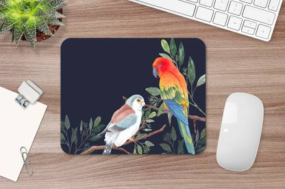 AVNAM AV213 Two Lovely Parrots Non-Slip, Rubber Base Mousepad Mousepad