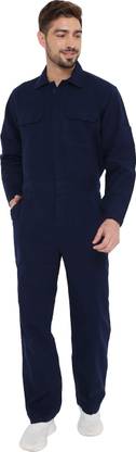 Associated Uniforms NAVY BLUE PLAIN BOILER SUIT SIZE M MADE UP OF 100% SOFT COTTON OF 240 GSM Paint Coverall