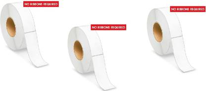 youlogic 50 mm X 80 mm, (White) Direct Thermal Barcode Labels (DT), Set of 3 Roll, 800 Labels In Roll, No Need Carbon Ribbon, Labels/Roll for Desktop Printer TSC, Zebra, Citzen, WEP, Datamax, Thosiba, Sato etc. ) ,Paper Label Stickers,1’’up (Smooth White) dt Paper Label