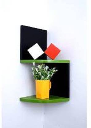 HabibaArtGallery Wall shelf Zigzag Corner Wall Mount Shelf Unit/Racks and Shelves/Wall Shelf/Book Shelf/Wall Decoration/ Corner Zigzag Mounted Floating 5 Rack Shelves MDF MDF (Medium Density Fiber) Wall Shelf (Number of Shelves - 5 MDF (Medium Density Fiber) Wall Shelf