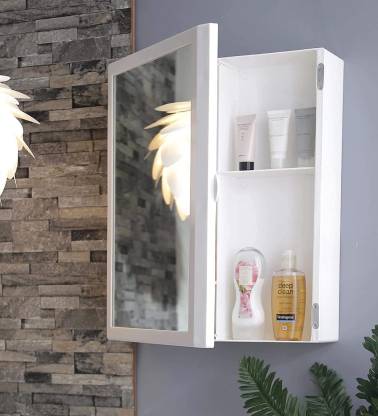 Branco Flora Bathroom Mirror Cabinet, Bathroom Suction Shelf B M