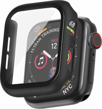 MIFKRT Screen Guard for 44 mm For Apple Watch Series 4,5,6 & Smart Watch ,High Sensitive Tempered Glass and PC Protective Cover