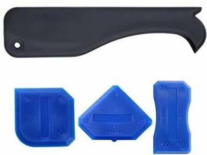 global up 4PCS Blue Hand Tools Caulking Tool Kit Finish Joint Sealant Silicone Stubby Screwdriver Set