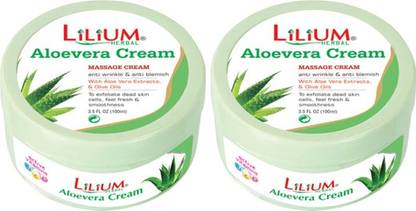 LILIUM - Aloe Vera Massage Cream 100ml Pack of 2 (100 ml)