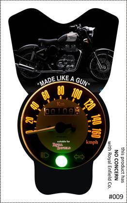 Golden Fox 25.4 cm 3D CUSTOMIZE ENFIELD BULLET METER RE TANK PAD PROTECTOR Self Adhesive Sticker