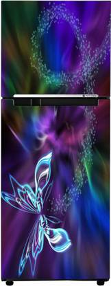 Sahaj Décor 160 cm Butterfly colorful background fridge sticker abstract effect self adhesive full waterproof pvc vinyl 3d, covering area [60x160cm] Self Adhesive Sticker