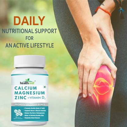 healthreef Natural Calcium Supplement enriched with Vitamin D3 & Zinc for Stronger Bones