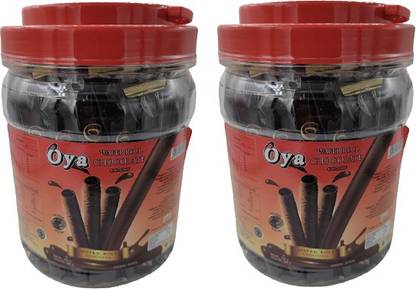Oya Wafer Roll Chocolate (45Rolls) 450Gm (Pack Of 2) Imported 450X2 Wafer Rolls