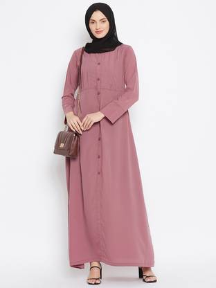 NABIA Polyester Abaya With Hijab