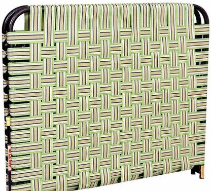 TYF Single Size 6FT X 3.5FT Green Folding Bed Cot Lightweight & Comfortable Foldable Bed with Smart Durable Niwar and Space Saving Unique Design Metal Single Bed( 6FT X 3.5FT) Metal Single Bed