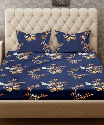 Couchy Cotton Double Flat 320 TC Printed Bedsheet