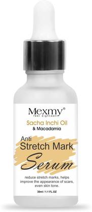 Mexmy Sacha inchi & Macadamia Oil Anti Stretch Marks Bio Active Skin Serum , For Minimize Pregnancy Stretch Marks, Scars & Uneven Skin Tone , All Skin Type, 30ml