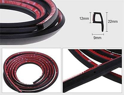 Automaze Car Window, Door Rubber Beading Seals for Dust, Water, Sound Protection with Adhesive Tape (P Type 4 Meters) Car Beading Roll For Door, Hood, Trunk, Boot Lid, Bonnet