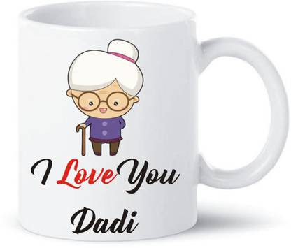 KANHACRAFTS I LOVE YOU DADI Ceramic Coffee (325 ml)PACK OF 1 Ceramic Coffee Mug