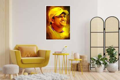 MS Dhoni Photo poster Paper Print