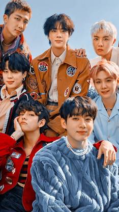 BTS ARMY GROUP WALL POSTER - MOST TRENDING POSTER WITH ADHESIVE Paper Print