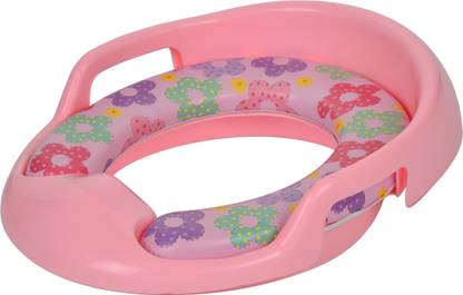 Regalo Soft Cushion Comfortable Potty Trainer Seat for Potty Training Seat with Support Handles for kids Potty Seat ,Pink Potty Seat