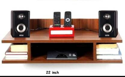 mazing online LED Setup box TV SET UP BOX Wooden Wall Shelf