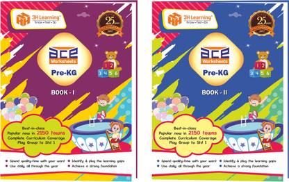Pre-KG / Nursery Kids 206 Pages Activities Early Learning Skill Development Practice Worksheets (Age 2.5 To 3.5) - Alphabets, Numbers, Strokes, Art & Craft, General Knowledge PLUS Free 54 Picture Card Set For 19 Cognitive Skills Development Fun Activities (Paperback, 3H Learning)