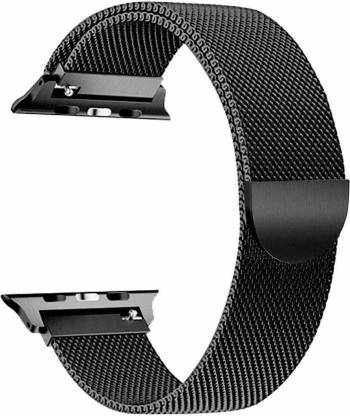 JIGO PLUS 45MM Series 7 Watch Stainless Steel Milanese Loop Strap (Black) Smart Watch Strap