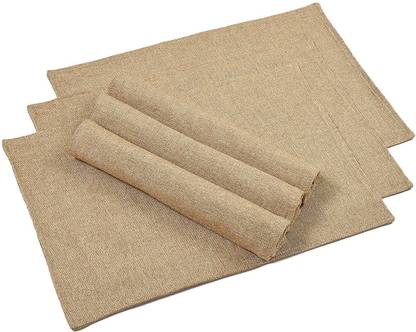 YELLOW WEAVES Rectangular Pack of 6 Table Placemat