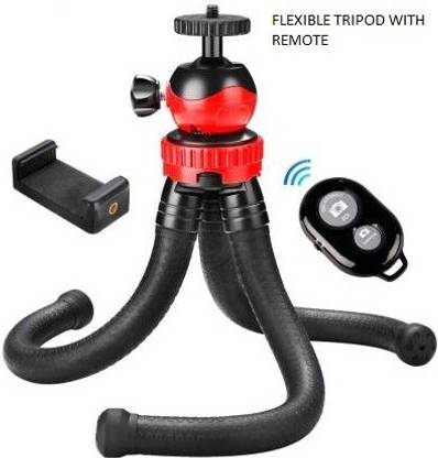 aybor STRONG PROFESSIONAL MOBILE/CAMERA STAND/HOLDER HANDHELD TRIPOD CUM SELFIE STICK WITH SHUTTER REMOTE & CLIP HOLDER Tripod Ball Head