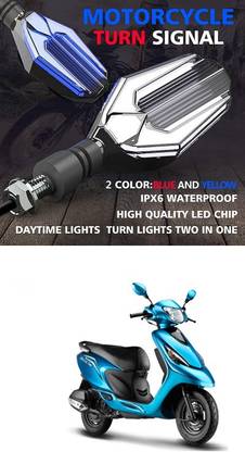 XZRTZ 125 LEDs Motorcycle Turn Signal Indicator Amber/White Double Colors Bike Turn Signal, Bright Bike Tail Light Front Rear Running Lights 4PCS XS1 Indicator Light Motorbike LED (12 V, 30 W)