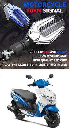 XZRTZ 51 LEDs Motorcycle Turn Signal Indicator Amber/White Double Colors Bike Turn Signal, Bright Bike Tail Light Front Rear Running Lights 4PCS XS2 Indicator Light Motorbike LED (12 V, 30 W)