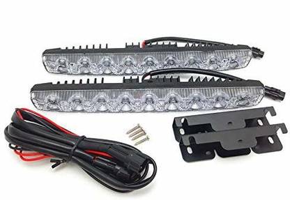 Automaze Car DRL 9 LED Daytime Running Lights LED(2pc, 12V DC, 9W) Side Marker Car LED (12 V, 9 W)