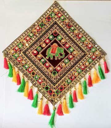 SG Wall Hanging Elephant Handicraft Items Pack of 2