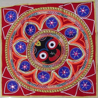 PIPILI CHANDUA Shree Jagannath Multicolor Chandua (75 x 75 cm)