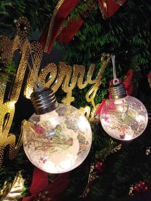 Sirgan Cherry Light Ball For Christmas Tree Hanging Decoration Hanging Ornaments Pack of 2