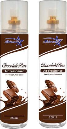 SHIVROH STAR Chocolate Spray CHOCOLATE BAR Air Freshener, Room Freshener, Car Freshener 250ml Spray SVRS-CHBR-250ML - Pack of 2