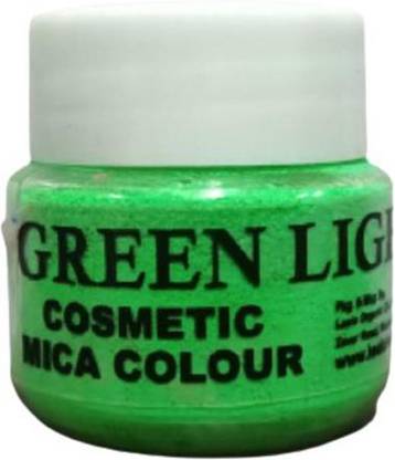 Leela Organic Natural Light Green Pigments Cosmetic Grade Epoxy Resin Pigment Lipstick Colour Candle, Soap Making, Lipgloss (Net- 20gm)