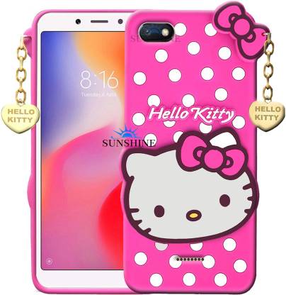 Sunshine Back Cover For Redmi 6a Hello Kitty Case 3d Cute Doll Soft Silicone Rubber Girl Back Cover With Pendant Sunshine Flipkart Com