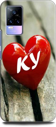 INDICRAFT Back Cover for Vivo Y73, V2059 K Y, K LOVES Y, NAME, LETTER, ALPHABET, KY LOVE, HART, BLUE