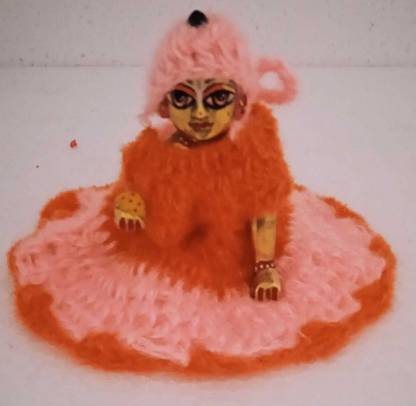 Kanha {Any Random Color And Only One Dress Will Come} Laddu Gopal WINTER Special VELVET/WOOLLEN Dress/Jacket/Coat/Sweater With Cap Size 2 [Best For ALL Upcoming Festival Seasons/Weather] {KEEP Our Laddu WARM With This} Premium Quality Dress