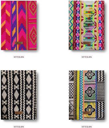 Stylos Designer Diary with reusable cover Set of 4 Regular Diary Ruled 240 Pages