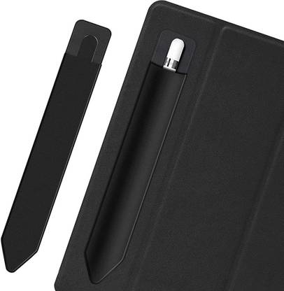 Verilux Pencil Holder Cover for Apple Pencil 1st 2nd Generation, Adhesive Apple Pencil Case Sleeve for iPad Tablet Stylus Surface Pen (Black - Pencil Case Only) Stylus