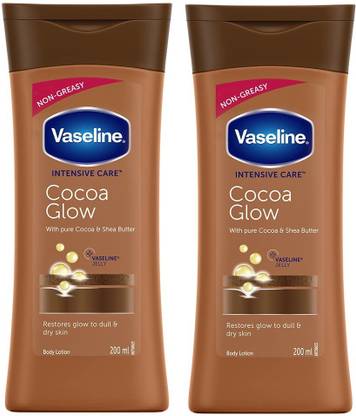 Vaseline Intensive Care Cocoa Glow Body Lotion(200ml X 2)