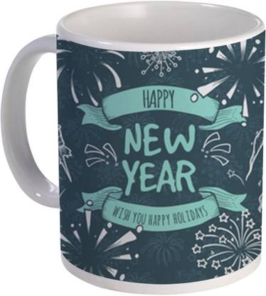 COLOR YARD best Happy New Year gift design with original-style on Ceramic Coffee Mug