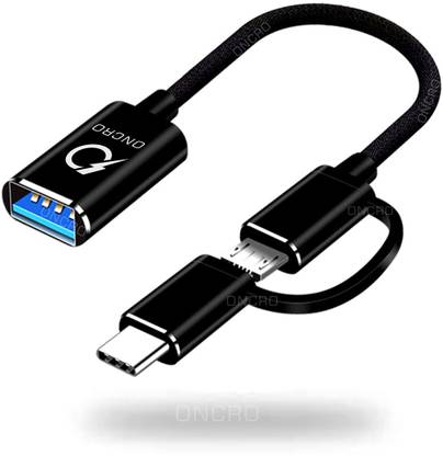 ONCRO 2in 1 otg pendrive to mobile connector type c otg adapter two in one phone otg cable otg for android micro usb adapter cable multi otg cable converter USB टाइप C केबल