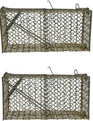 Archaisticmetal Rat trap Cage (Pinjra) Great Problam Solver For All Rat Rleavent Problams 2 Pcs Live Trap