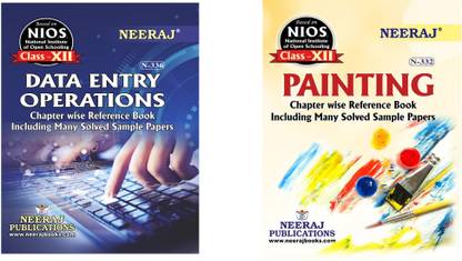 Nios 12th Class Set Of 2 Book (Painting,data ) Class 12th (Open School ) Exam