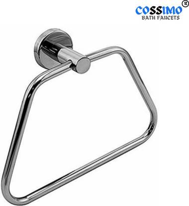 COSSIMO - TCS-01 - Stainless Steel Towel Ring for Bathroom/Wash Basin/Napkin-Towel Hanger/Bathroom Accessories (Chrome-Triangle) - Set of 1 SILVER Towel Holder