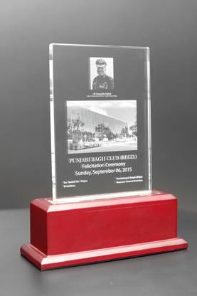 KYR Crystal Pvt Ltd Glass Memento Trophy