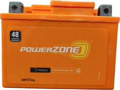 POWERZONE 48PZTZ4L SEALED VRLA BATTERY 4 Ah Battery for Bike