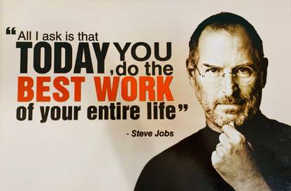 STEVE JOBS MOTIVATIONAL WALL POSTER Paper Print