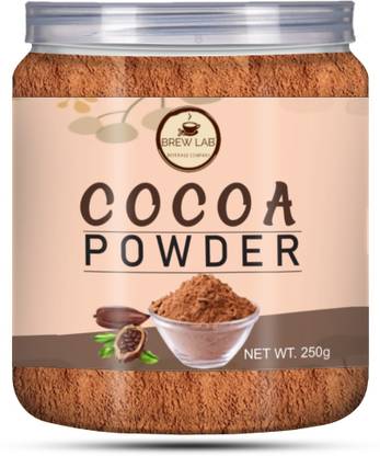Brew Lab 100% Natural Cocoa Powder Used for Cookies ,ice cream, dairy drinks and Baking Cakes, Shakes, Smoothies, Frosting Making Cocoa Powder